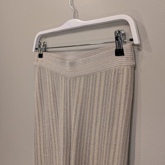 House of Harlow 1960 Flare Pants Metallic Knit Retro Vibes Glam - Size S - Picture 3 of 9